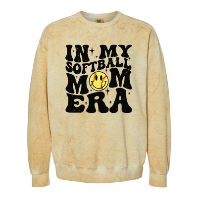 Softball Mom In My Softball Mom Era Colorblast Crewneck Sweatshirt