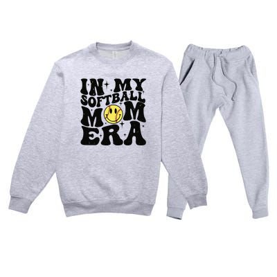 Softball Mom In My Softball Mom Era Premium Crewneck Sweatsuit Set