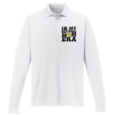 Softball Mom In My Softball Mom Era Performance Long Sleeve Polo