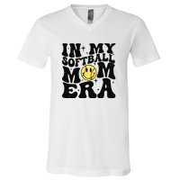 Softball Mom In My Softball Mom Era V-Neck T-Shirt