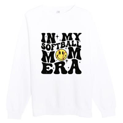 Softball Mom In My Softball Mom Era Premium Crewneck Sweatshirt