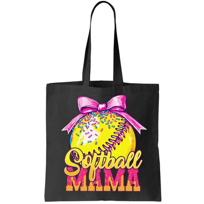 Softball Mama Ice Cream Drip Cheer Mom Game Day Mothers Day Bag