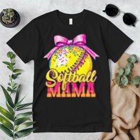 Softball Mama Ice Cream Drip Cheer Mom Game Day Mothers Day Premium T-Shirt