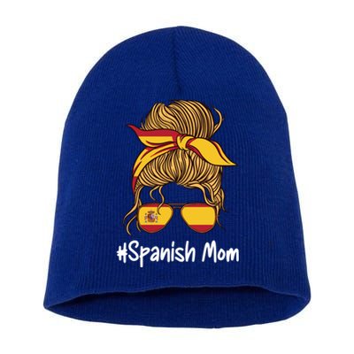 Spanish Mom International Spain Flag Mothers Day Gift Short Acrylic Beanie