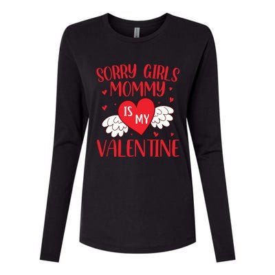 Sorry Mommy Is My Valentines Day Mom Son Meaningful Gift Womens Cotton Relaxed Long Sleeve T-Shirt