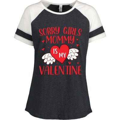 Sorry Mommy Is My Valentines Day Mom Son Meaningful Gift Enza Ladies Jersey Colorblock Tee