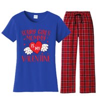 Sorry Mommy Is My Valentines Day Mom Son Meaningful Gift Women's Flannel Pajama Set