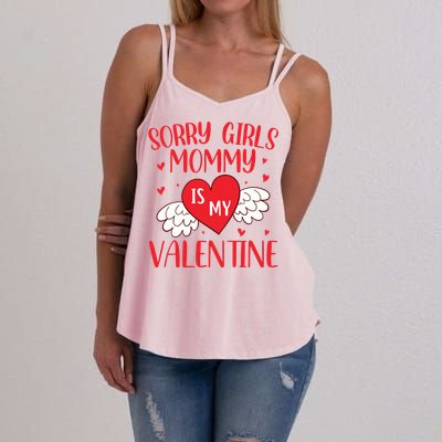 Sorry Mommy Is My Valentines Day Mom Son Meaningful Gift Women's Strappy Tank