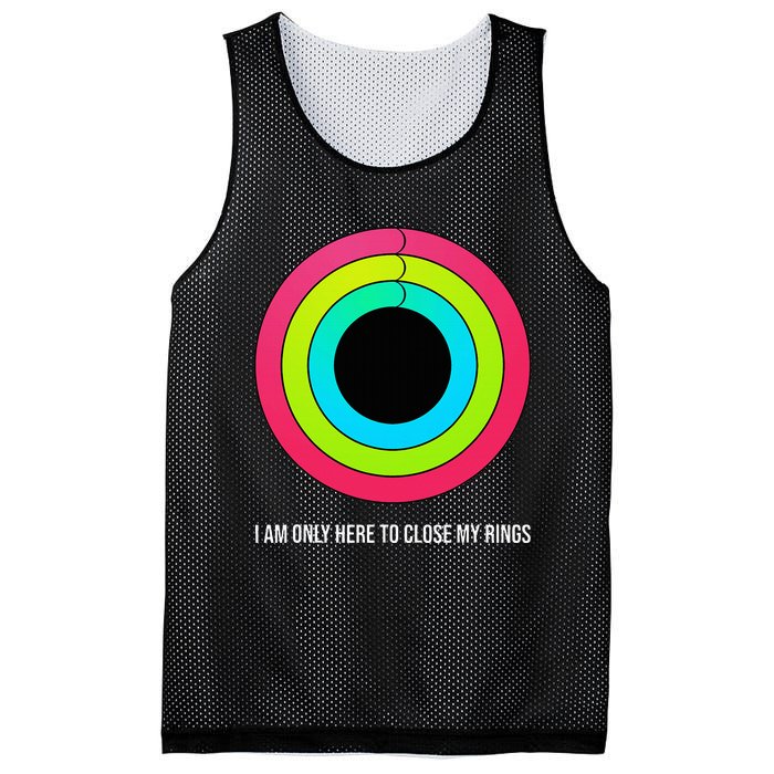 Sport Motivation IM Only Here To Close My Rings Funny Gift Mesh Reversible Basketball Jersey Tank