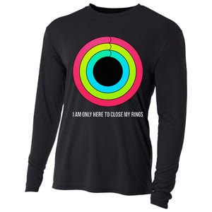 Sport Motivation IM Only Here To Close My Rings Funny Gift Cooling Performance Long Sleeve Crew