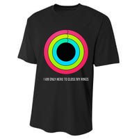 Sport Motivation IM Only Here To Close My Rings Funny Gift Performance Sprint T-Shirt