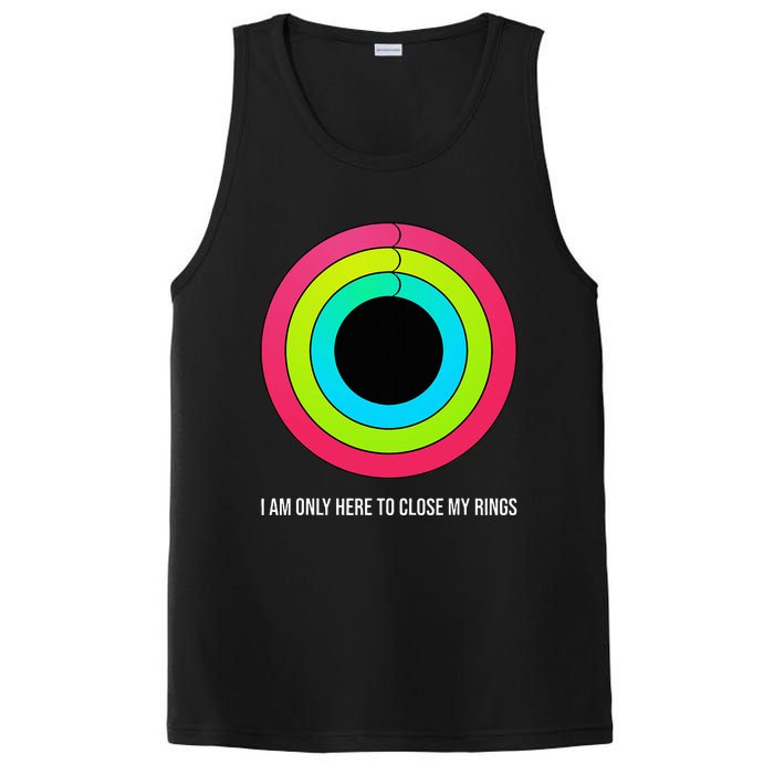 Sport Motivation IM Only Here To Close My Rings Funny Gift PosiCharge Competitor Tank