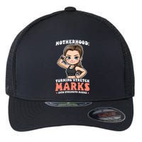 Stretch Marks Into Strength Marks Design Bodybuilding Mom Meaningful Gift Flexfit Unipanel Trucker Cap