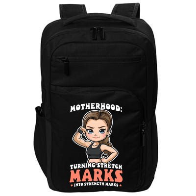 Stretch Marks Into Strength Marks Design Bodybuilding Mom Meaningful Gift Impact Tech Backpack