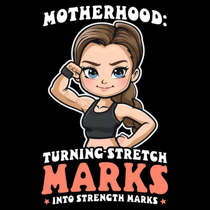 Stretch Marks Into Strength Marks Design Bodybuilding Mom Meaningful Gift Drawstring Bag