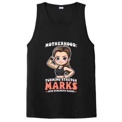 Stretch Marks Into Strength Marks Design Bodybuilding Mom Meaningful Gift PosiCharge Competitor Tank