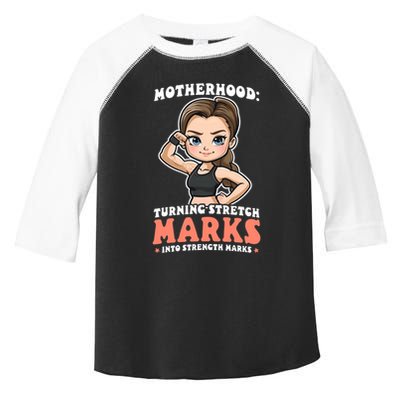 Stretch Marks Into Strength Marks Design Bodybuilding Mom Meaningful Gift Toddler Fine Jersey T-Shirt