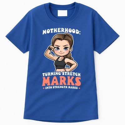 Stretch Marks Into Strength Marks Design Bodybuilding Mom Meaningful Gift Tall T-Shirt