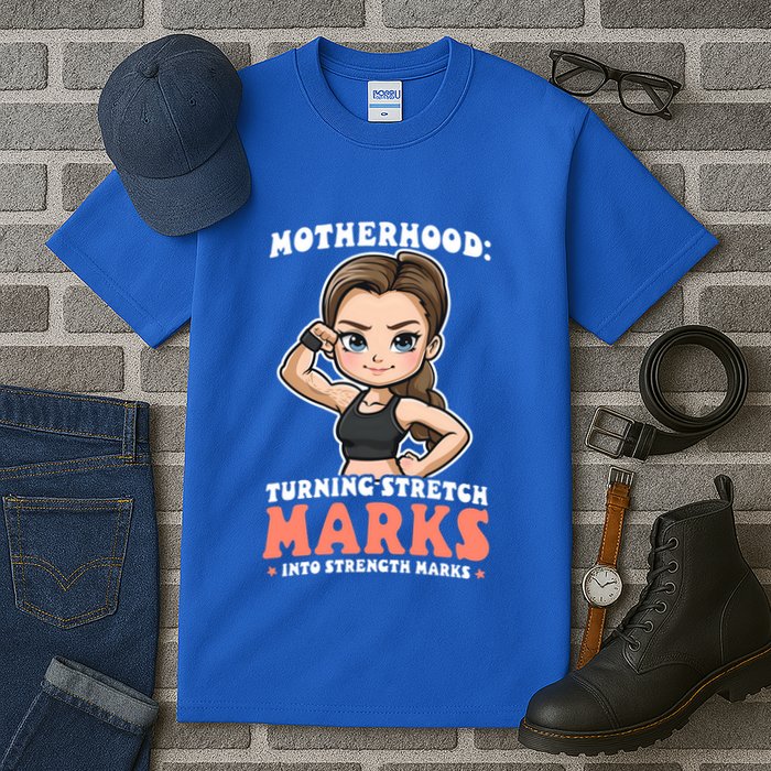 Stretch Marks Into Strength Marks Design Bodybuilding Mom Meaningful Gift Tall T-Shirt