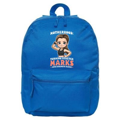 Stretch Marks Into Strength Marks Design Bodybuilding Mom Meaningful Gift 16 in Basic Backpack