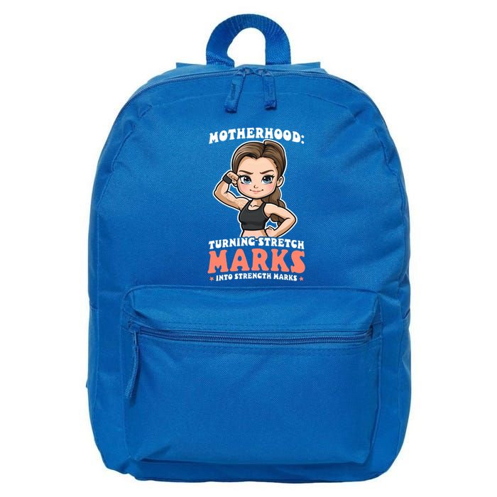 Stretch Marks Into Strength Marks Design Bodybuilding Mom Meaningful Gift 16 in Basic Backpack