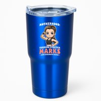 Stretch Marks Into Strength Marks Design Bodybuilding Mom Meaningful Gift Tumbler