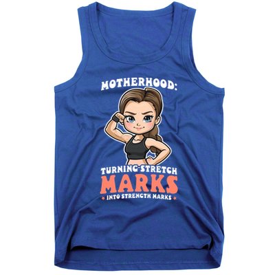Stretch Marks Into Strength Marks Design Bodybuilding Mom Meaningful Gift Tank Top