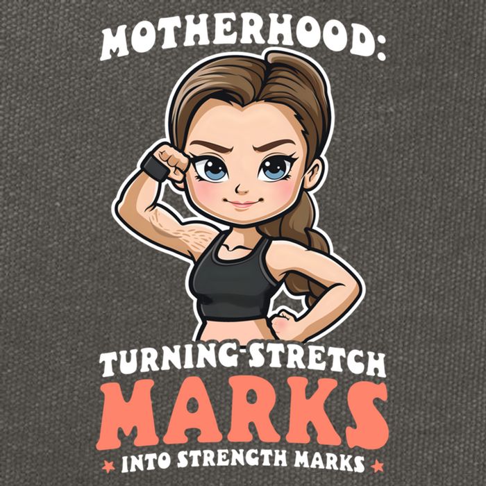 Stretch Marks Into Strength Marks Design Bodybuilding Mom Meaningful Gift Cotton Canvas Backpack