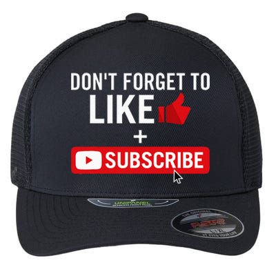 Social Media Influencer Like And Subscribe Flexfit Unipanel Trucker Cap