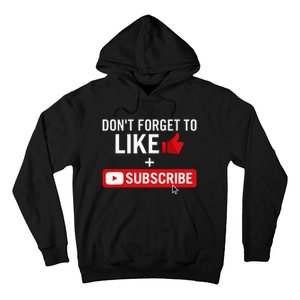 Social Media Influencer Like And Subscribe Hoodie