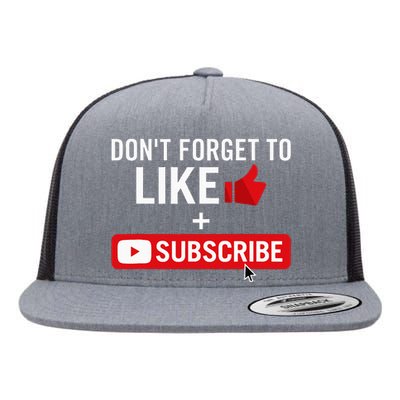 Social Media Influencer Like And Subscribe Flat Bill Trucker Hat