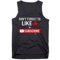 Social Media Influencer Like And Subscribe Tank Top