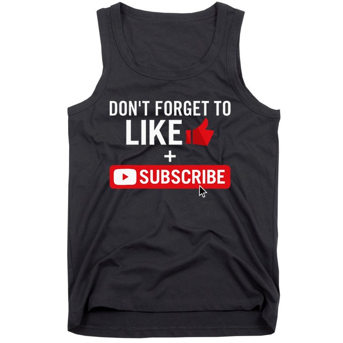 Social Media Influencer Like And Subscribe Tank Top