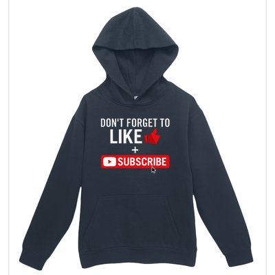 Social Media Influencer Like And Subscribe Urban Pullover Hoodie