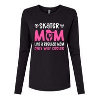 Skater Mom. Ice Skating Womens Cotton Relaxed Long Sleeve T-Shirt