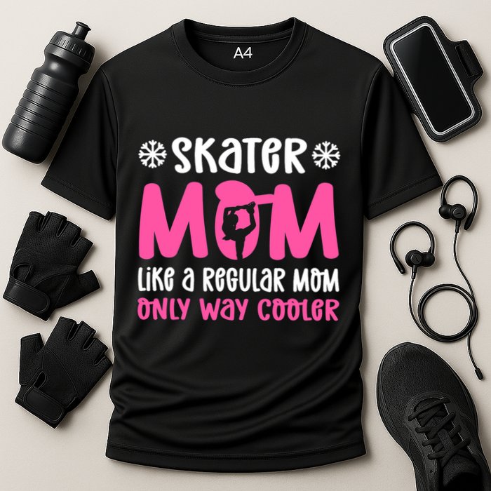 Skater Mom. Ice Skating Cooling Performance Crew T-Shirt