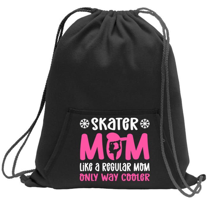 Skater Mom. Ice Skating Sweatshirt Cinch Pack Bag