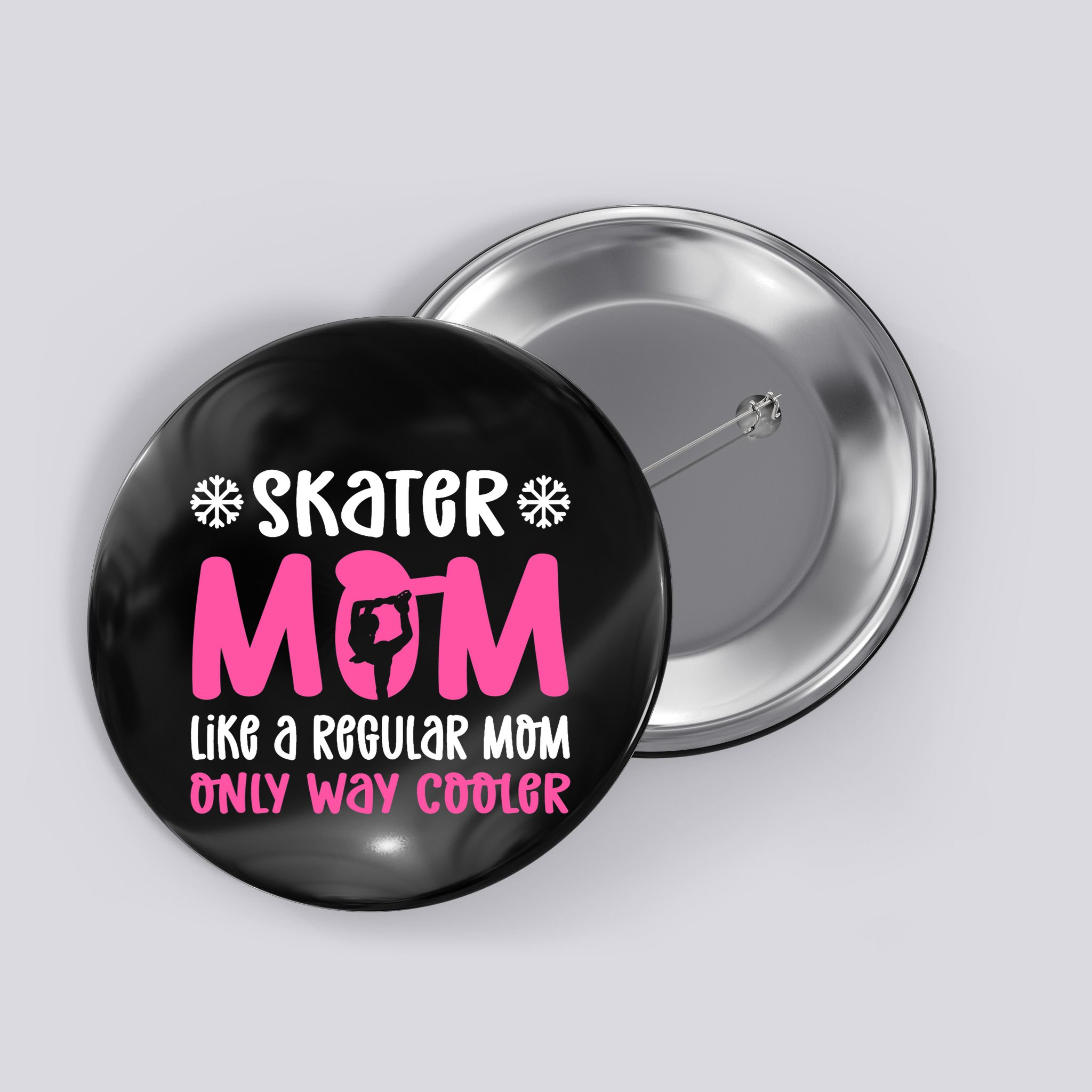 Skater Mom. Ice Skating Button