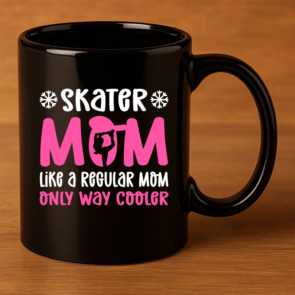 Skater Mom. Ice Skating 11oz C Handle Ceramic Mug