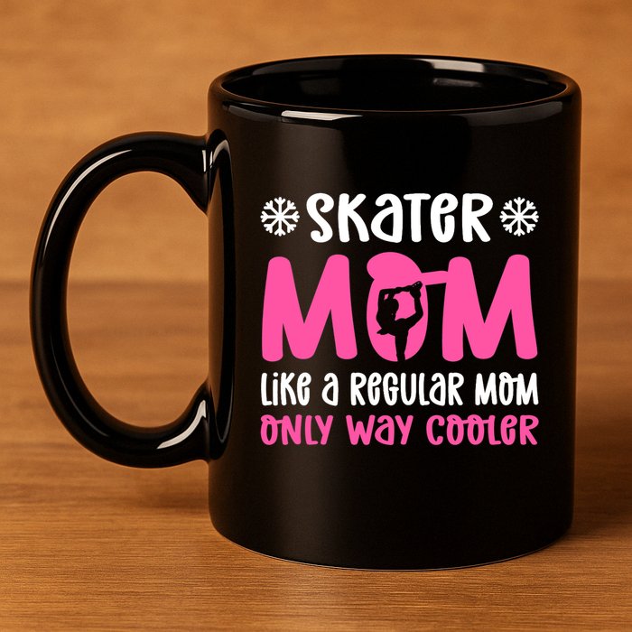 Skater Mom. Ice Skating 11oz C Handle Ceramic Mug