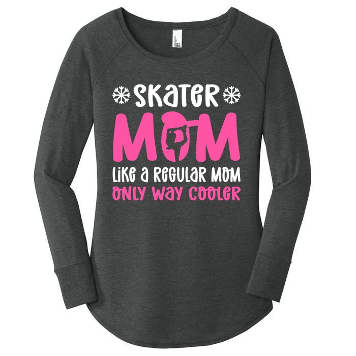 Skater Mom. Ice Skating Women's Perfect Tri Tunic Long Sleeve Shirt