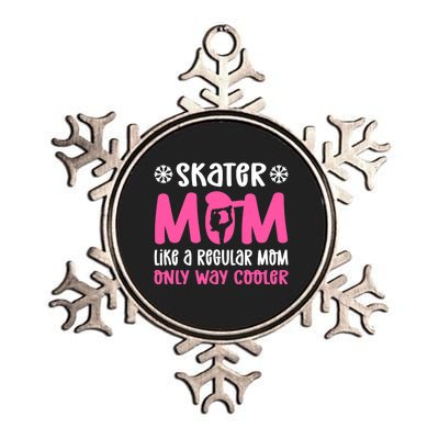 Skater Mom. Ice Skating Metallic Star Ornament