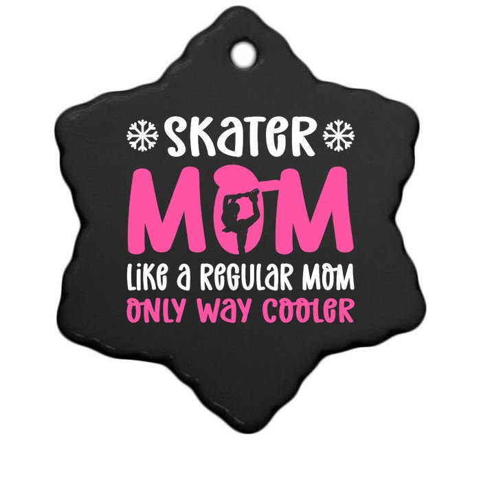 Skater Mom. Ice Skating Ceramic Star Ornament