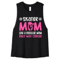 Skater Mom. Ice Skating Women's Racerback Cropped Tank