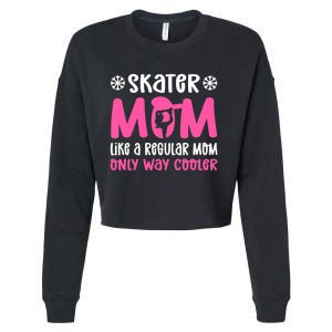 Skater Mom. Ice Skating Cropped Pullover Crew