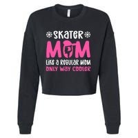 Skater Mom. Ice Skating Cropped Pullover Crew