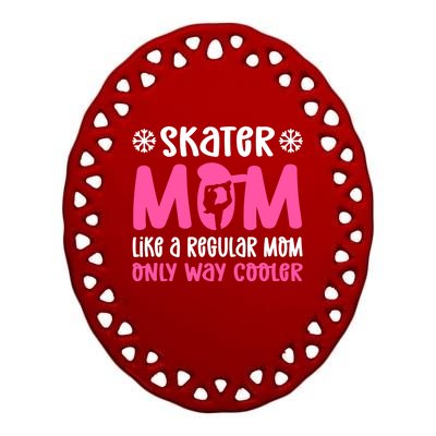 Skater Mom. Ice Skating Ceramic Oval Ornament