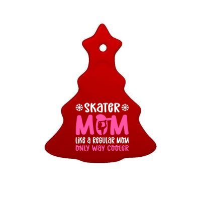 Skater Mom. Ice Skating Ceramic Tree Ornament