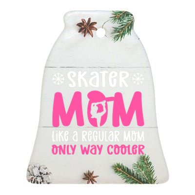 Skater Mom. Ice Skating Ceramic Bell Ornament