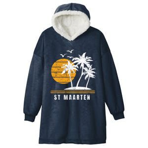 St Maarten Island Caribbean Vacation Souvenir Great Gift Hooded Wearable Blanket